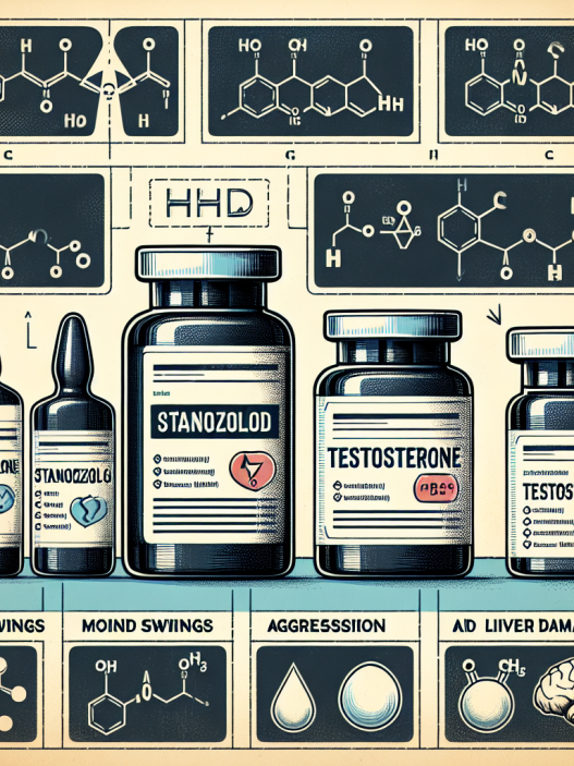 Injectable stanozolol and testosterone: interactions and side effects